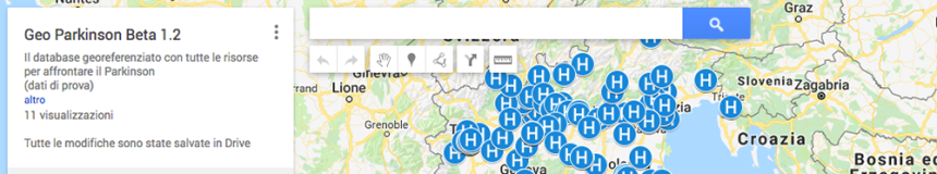 Geo Parkinson beta 1.2 – la mappa italiana